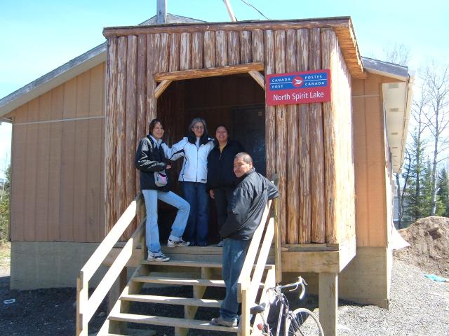 Community member, front of the band office.