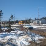 School Bus driving by.