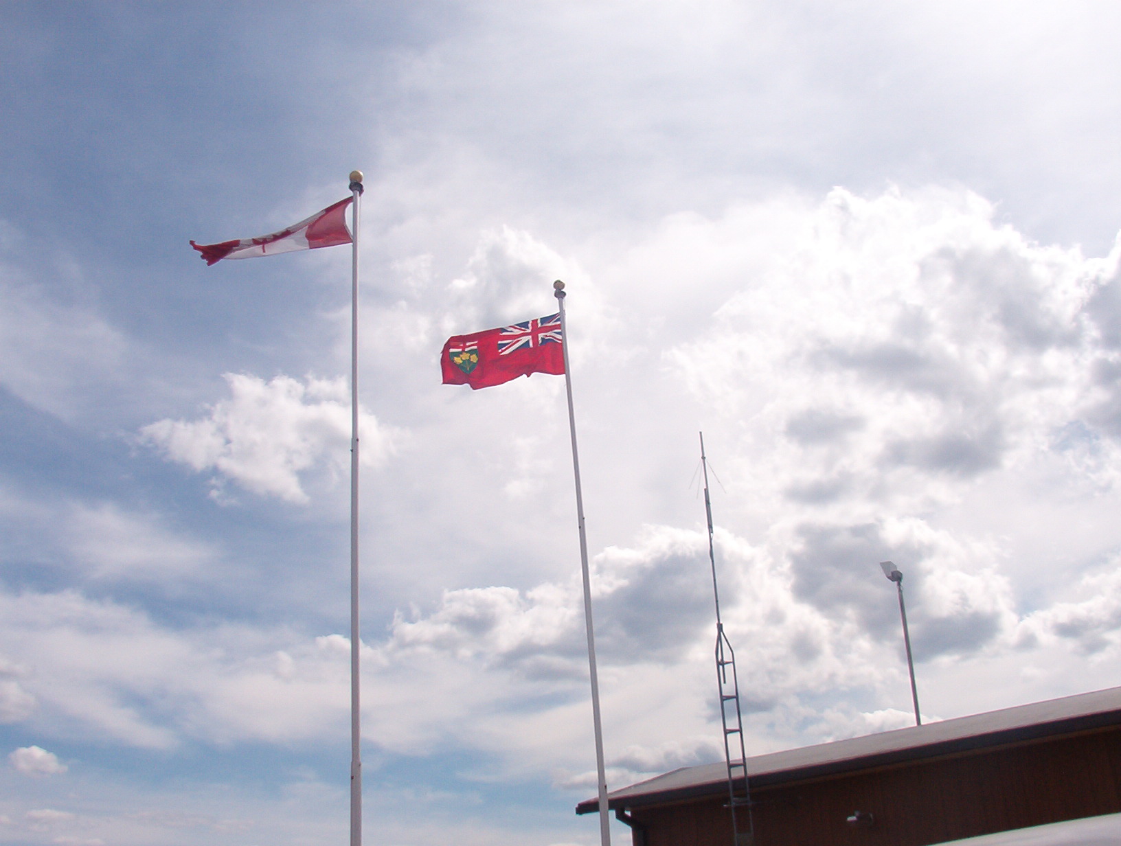 Flags at the airport