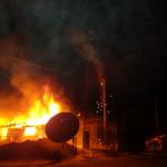 The energy could be heard when the power lines burned