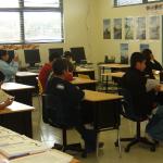 Grade 7 & 8 have a IP phone in their classroom.  Look at them, they are so busy working.  :-)