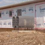 The two tanks, that will hold the fuel for heating, in the winter.  Let's hope that there is no fuel oil spills...