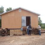 A picture taken, with the workers moving about.