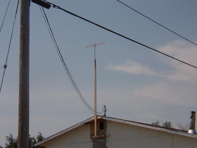 This was placed on the roof of the building to get the signal.