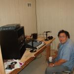 Here is Temius Nate, just before the Grand Opening of the radio station, here in North Spirit Lake.