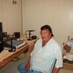 Chief Jimmy Rae, says a few words of wisdom to officially open the radio station.