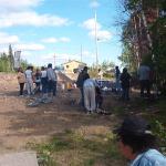 The old grubshack area, where we had Canada Day.  Fish fry, and log walking contest.