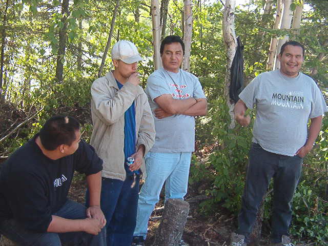 Clauda Kakegamic, Harold Meekis, 
Philip Campbell, and Robbie Meekis Beardy.