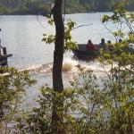 There goes Ellen, into the water.