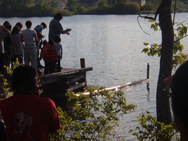 Waiting for Ellen to get out of the water.