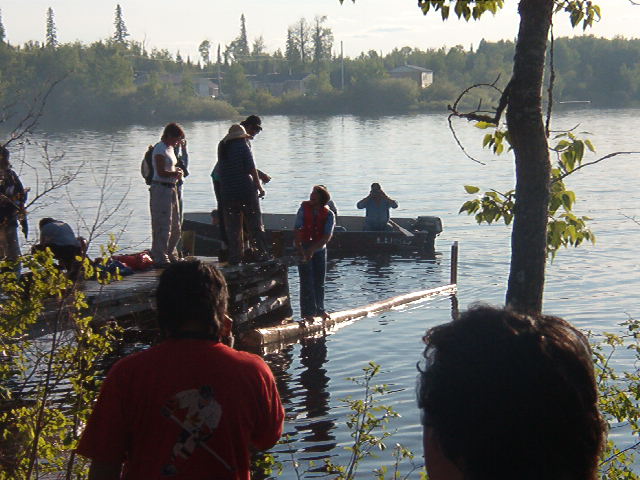 After seeing the digital camera, she turns the other way.