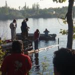 After seeing the digital camera, she turns the other way.