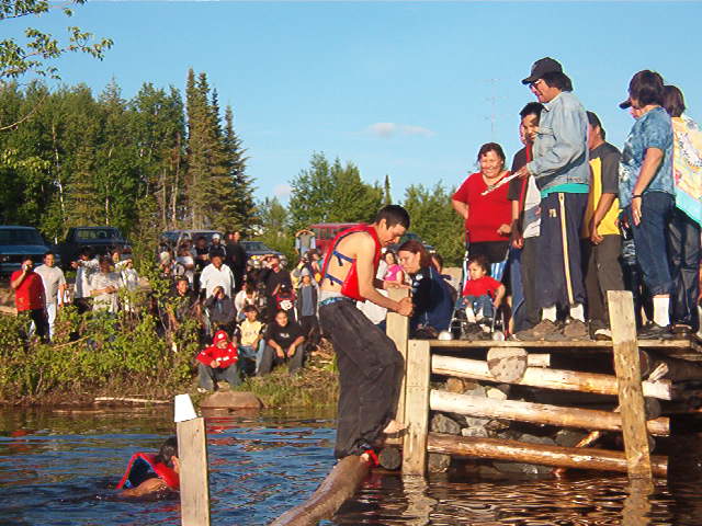 Here you see, Derek in the water, and here is Kennedy Rae, who is next.