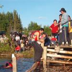 Here you see, Derek in the water, and here is Kennedy Rae, who is next.