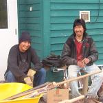 Marcel Keewaykapow, and Bruce Rae.
Another two workers.