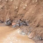 A pic of water coming from the ground.