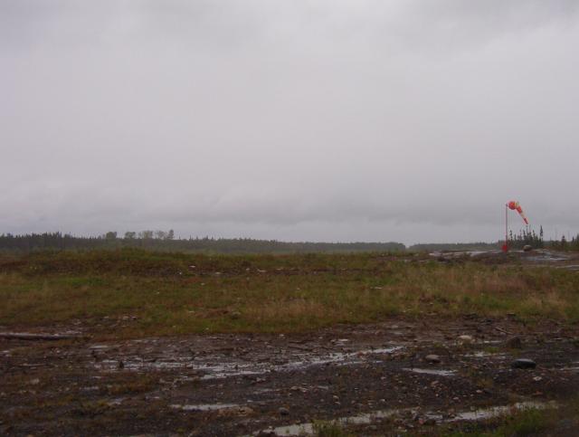 View on the right of the runway, where
brush has been cut.