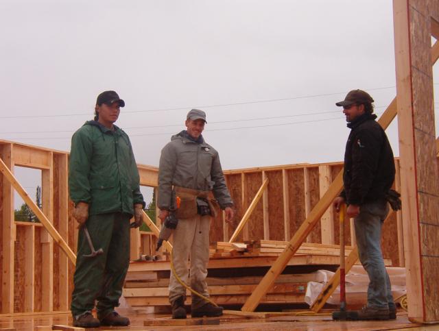 Derek Kakegamic, and two that have been hired to take the contract.  Jason, and Mike, from Sioux Lookout.
"Langreen."