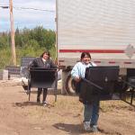 Here are a few volunteers...
Edna Harper, and Marilyn Keno.