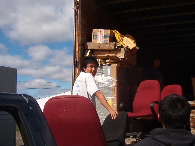 Volunteer who stopped by, and helped out.  Thank you, John Paul Rae.