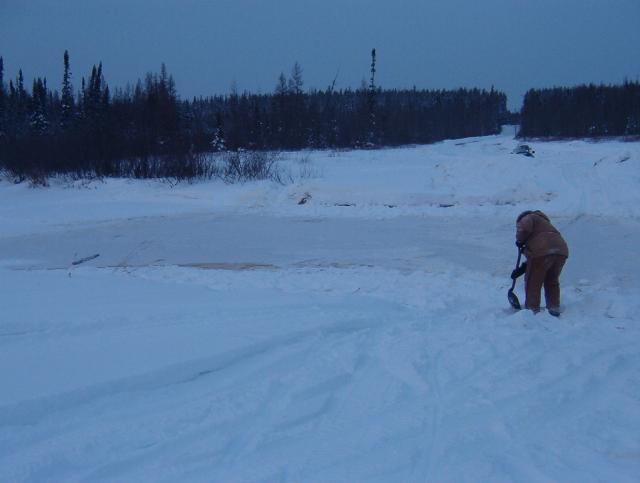 Reinforcing the road with thicker ice.