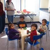 Here is Angel, Jamie, Brainna and Matthew Enjoying the SNACKS AND DRINKs