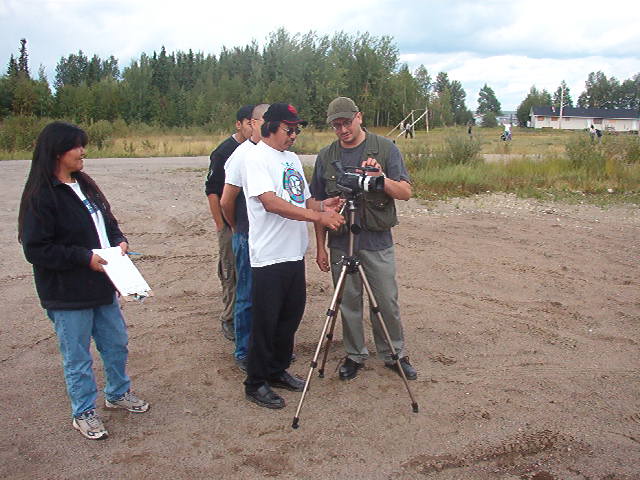 Setting up for the first shot.