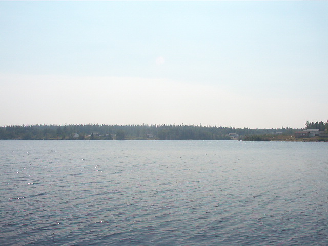 Here you can see a little haze from the fire nearby.