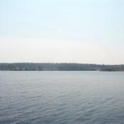 Here you can see a little haze from the fire nearby.