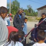 First, get the people on the stretchers and into the sleeping bags.