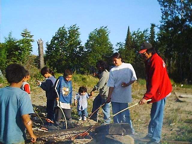 After all that hard work it&#39;s time for a winnie roast.