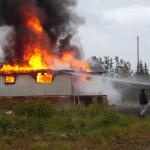 Community members house burned down.