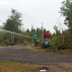 Efforts were made to save the building by community members.