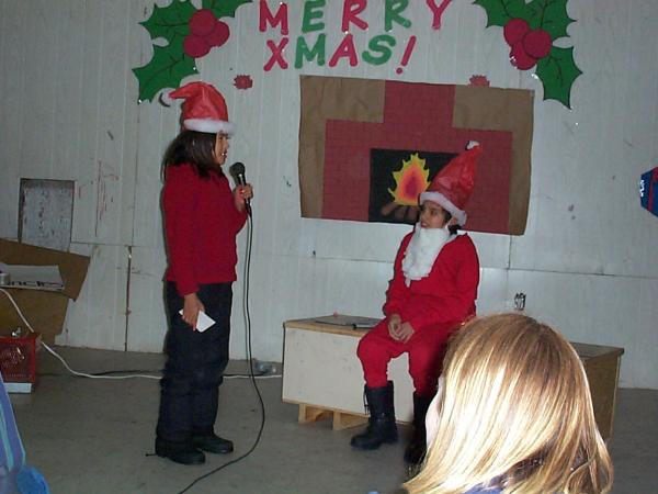 Grades 4, 5 & 6 doing a play on "couch potato santa"