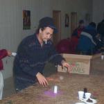 Dale helping out grabbing garbage.