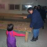 Here's Les giving out some pointers to a youngster.