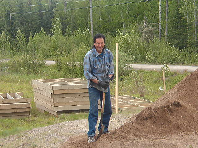 Timmy Kakegamic, one of the workers for this project, the NEW NURSE"S RESIDENCE in North Spirit Lake.