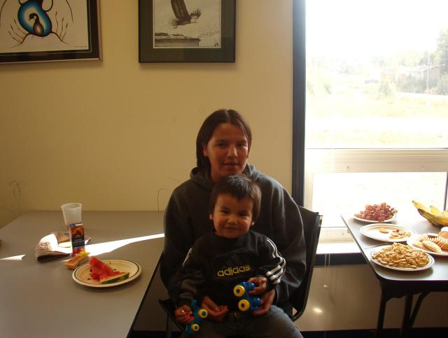 Doreen and son Ravon
liked the scacks and demands for more Cheese and crackers.